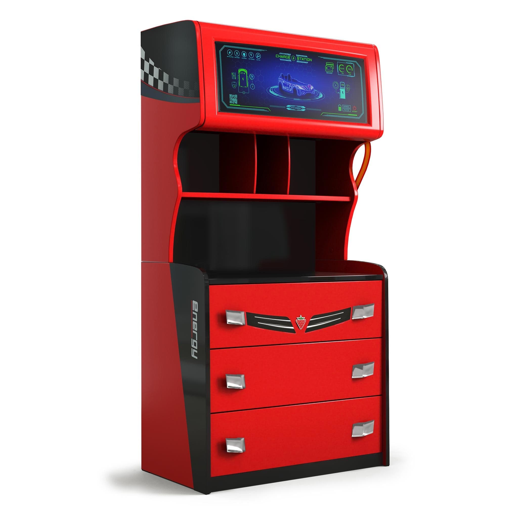 GTS EV 3 Drawer Chest with Cabinet, Charging Station Theme