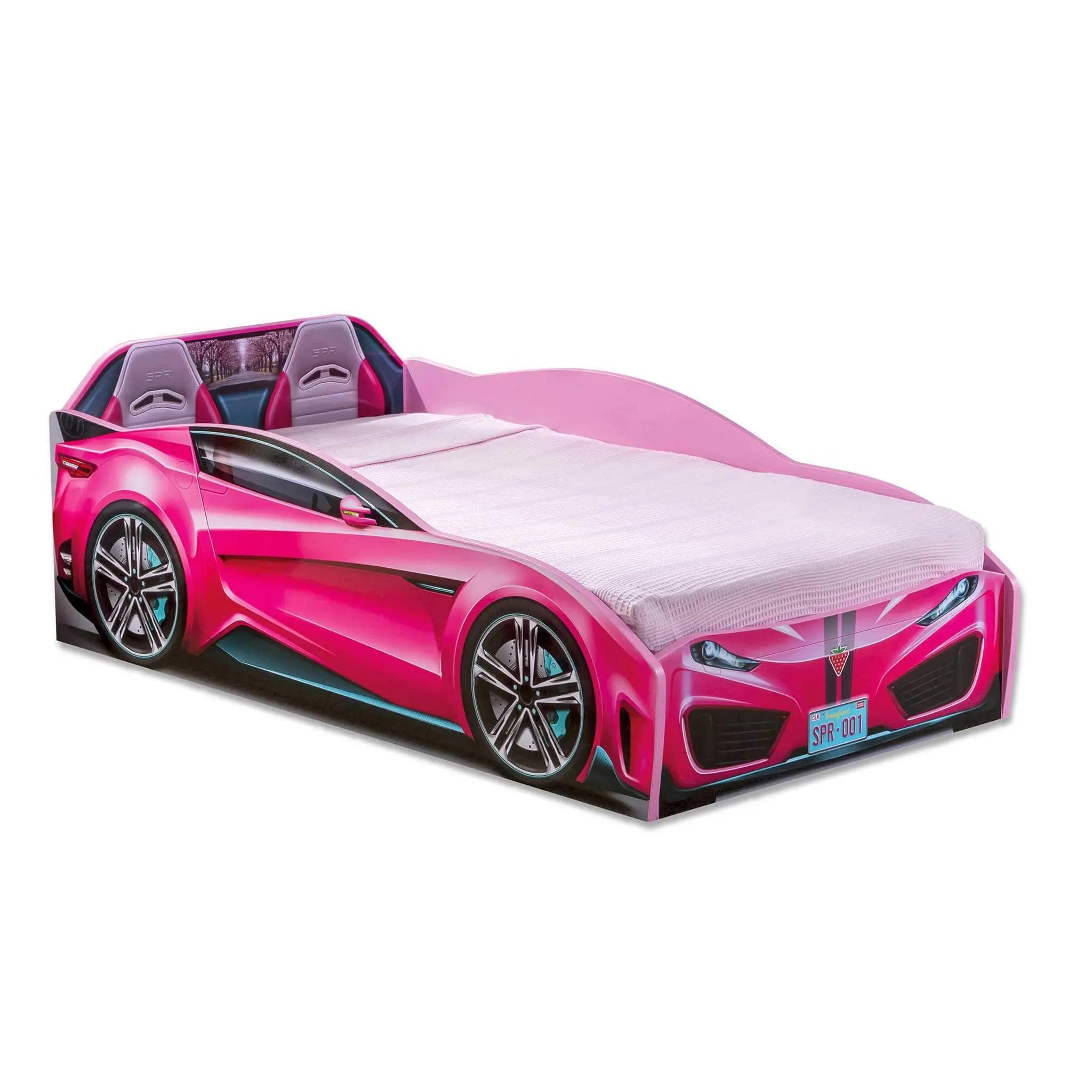Spyder Toddler Race Car Bed, Pink