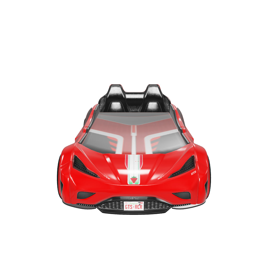 GTS EV Red Twin Race Car Bed | Remote Control, Night Light, Sounds & Padded Headboard