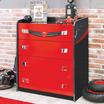 GTS 4 Drawer Chest Dresser with Partitioned Top Drawer