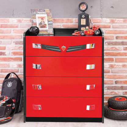 GTS 4 Drawer Chest Dresser with Partitioned Top Drawer