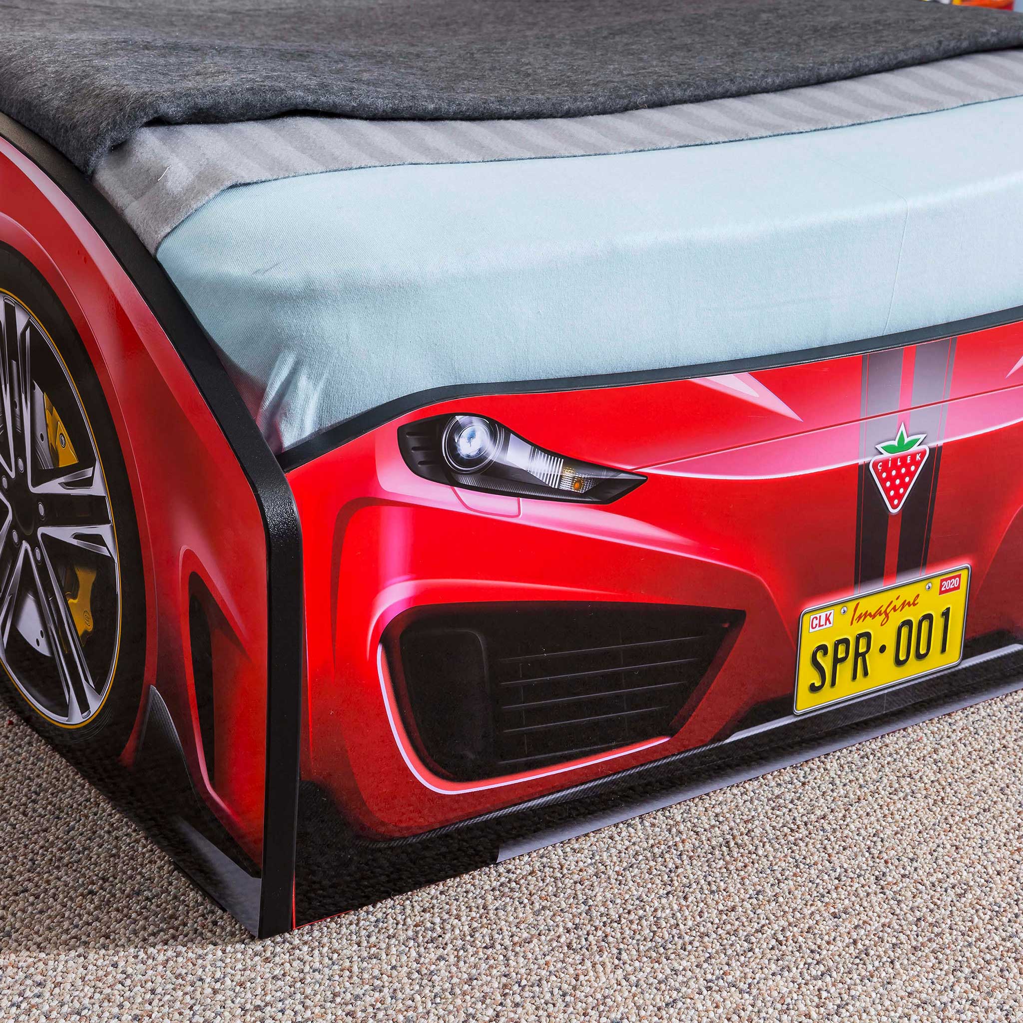 Spyder Toddler Race Car Bed, Red