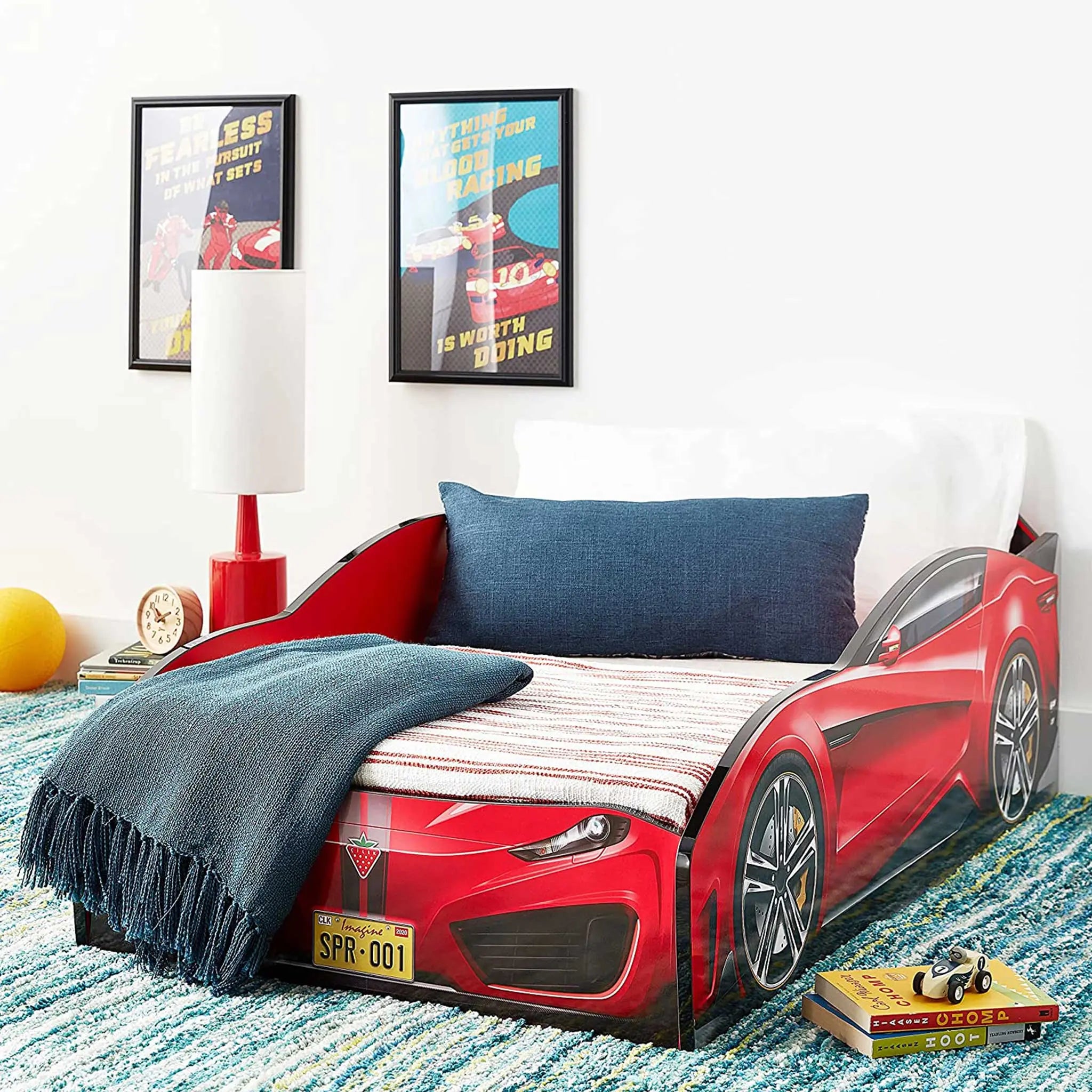 Spyder Toddler Race Car Bed, Red