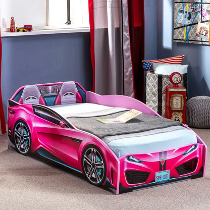 Spyder Toddler Race Car Bed, Pink