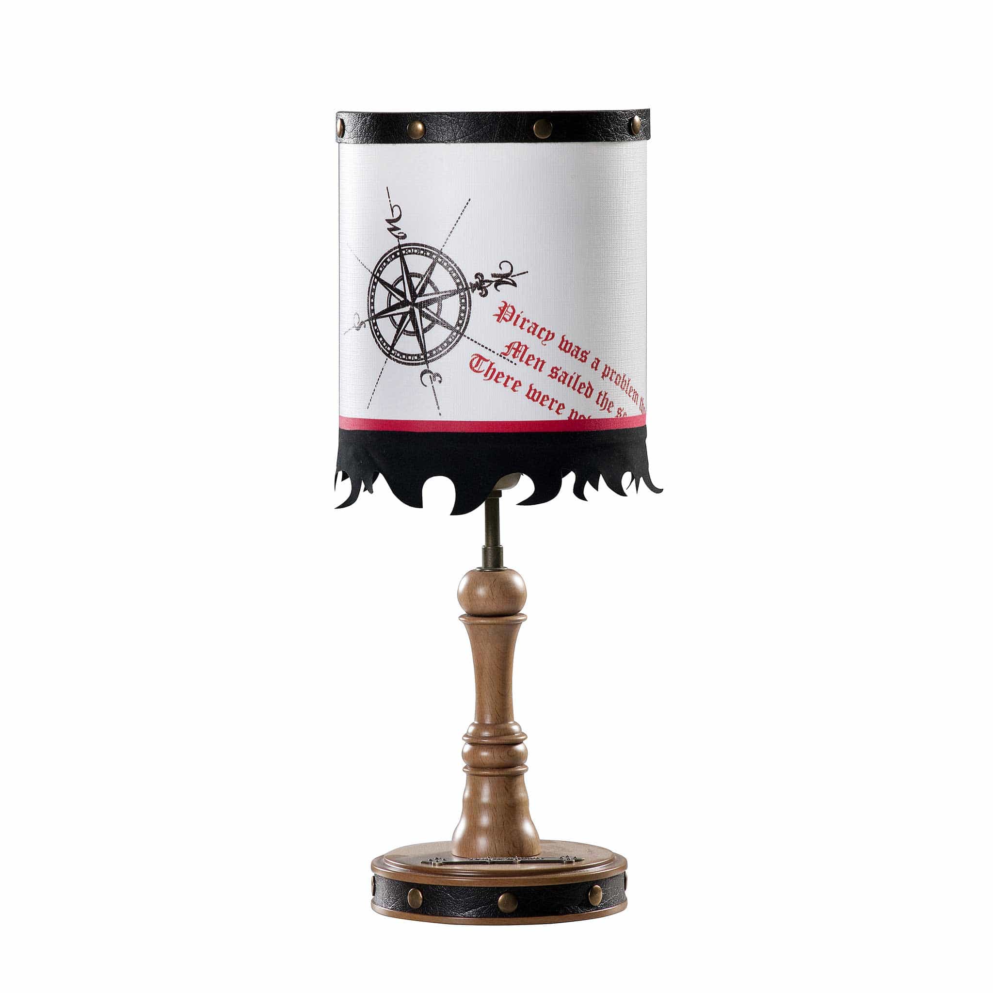 Pirate Brown Table Lamp with Drum Lamp Shade
