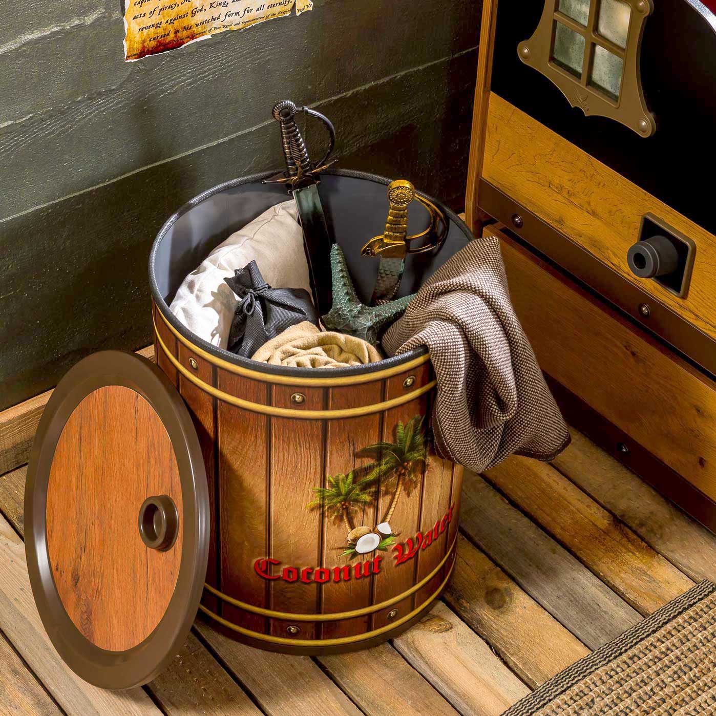 Pirate Coconut Nightstand and Toy Box